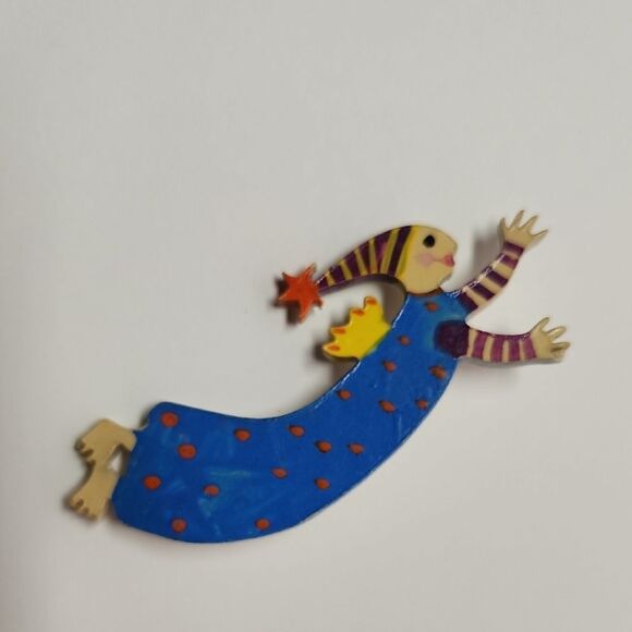 Colorful Handpainted Brooch - Picture 1 of 5